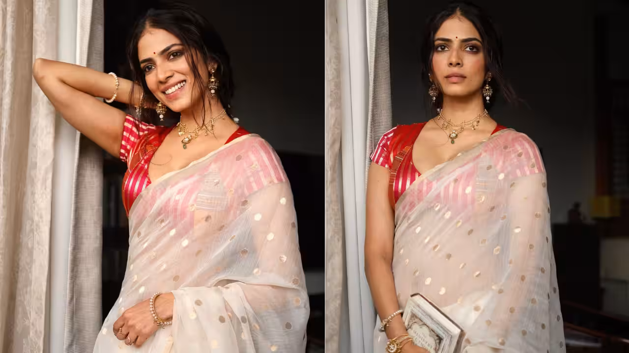 Kiara Advani Dazzles in Elegant White Saree and Massive Ruby Necklace